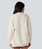 Pull col rond manches longues
