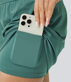 Short yoga 2-en-1 SoftlyZero™ Airy effet frais InstantCool taille très haute 12,5 cm avec poches, longueur allongée