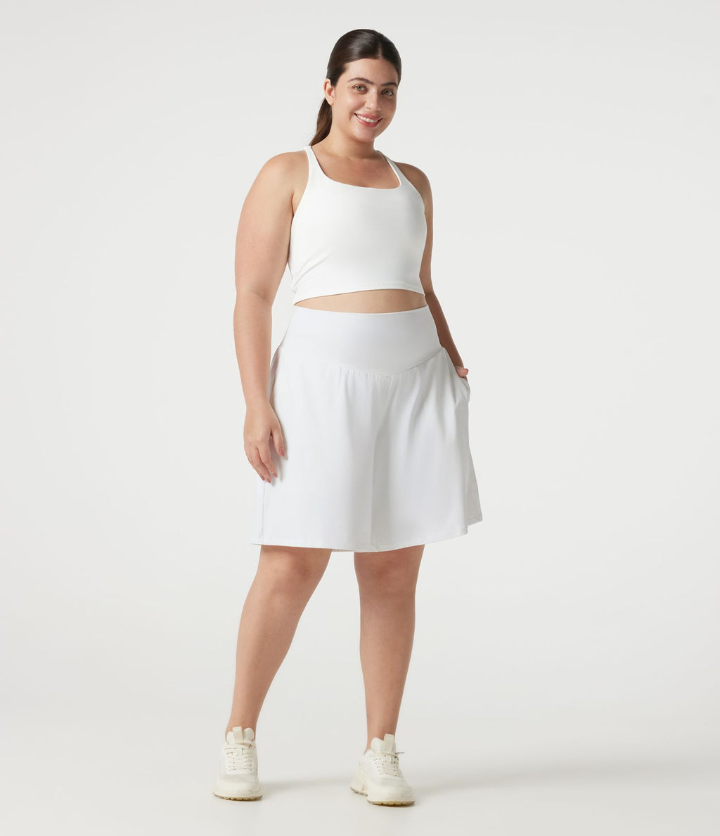 Bermuda de yoga grande taille SoftlyZero™ Airy taille haute effet frais InstantCool avec poches