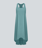 Robe décontractée mi-longue Breezeful™ dos nageur poche latérale fluide asymétrique séchage rapide A-C
