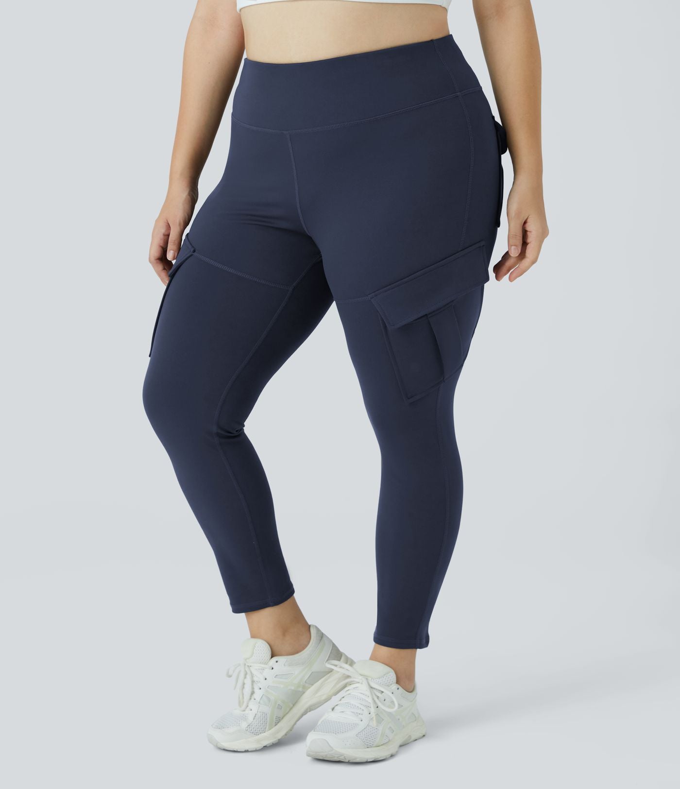 Legging yoga grande taille ajusté cargo 7/8 taille haute DayStretch avec poches