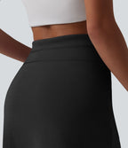 Jupe courte décontractée 2 en 1 SpacerTek™ taille haute avec effet ventre plat
