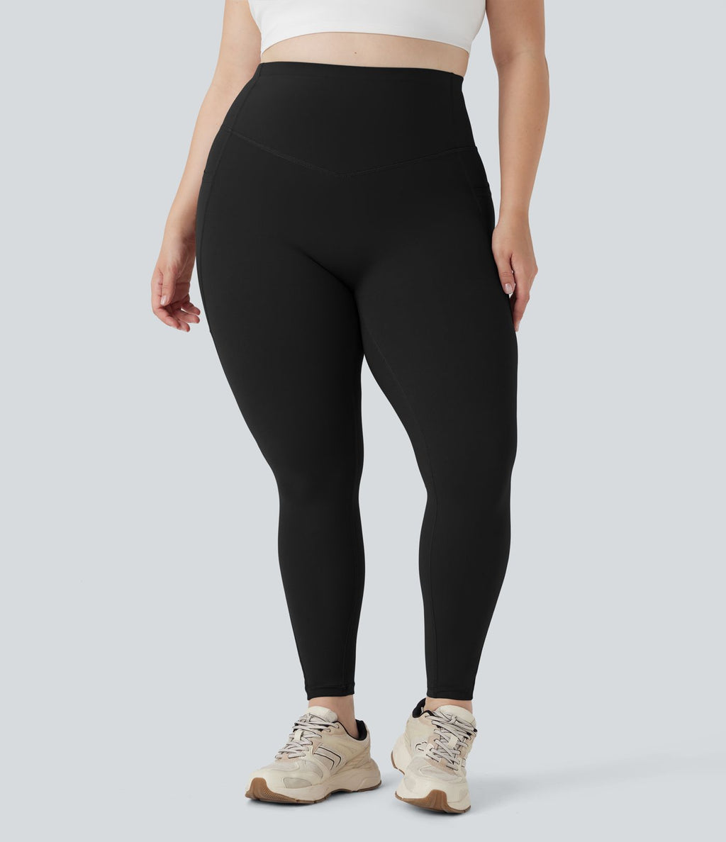 Legging d'entraînement gainant galbant taille haute grande taille avec poches Halara UltraSculpt™