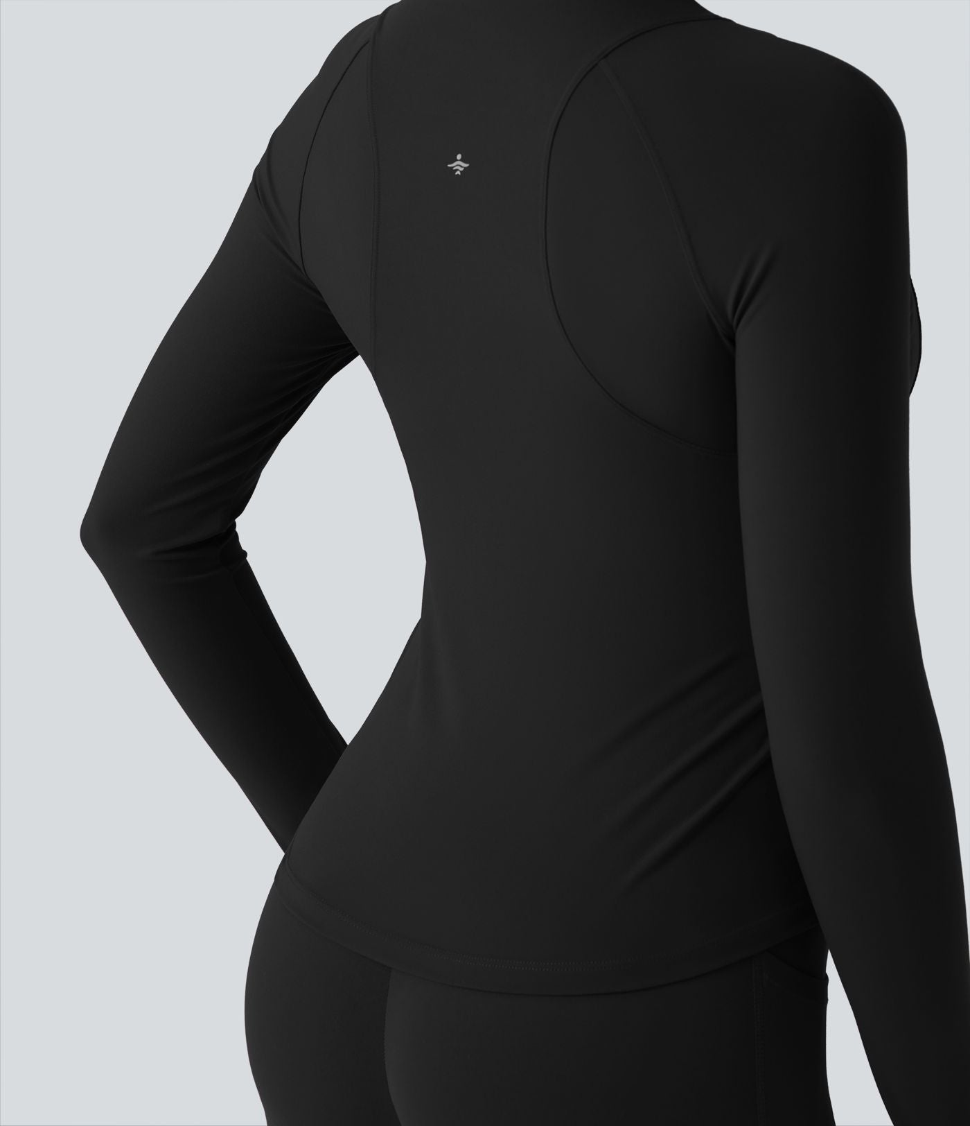 Veste yoga col montant à manches longues avec passants pouces Halara UltraSculpt™ avec poches