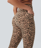 Legging de yoga gainant taille haute imprimé léopard avec poches Halara UltraSculpt™