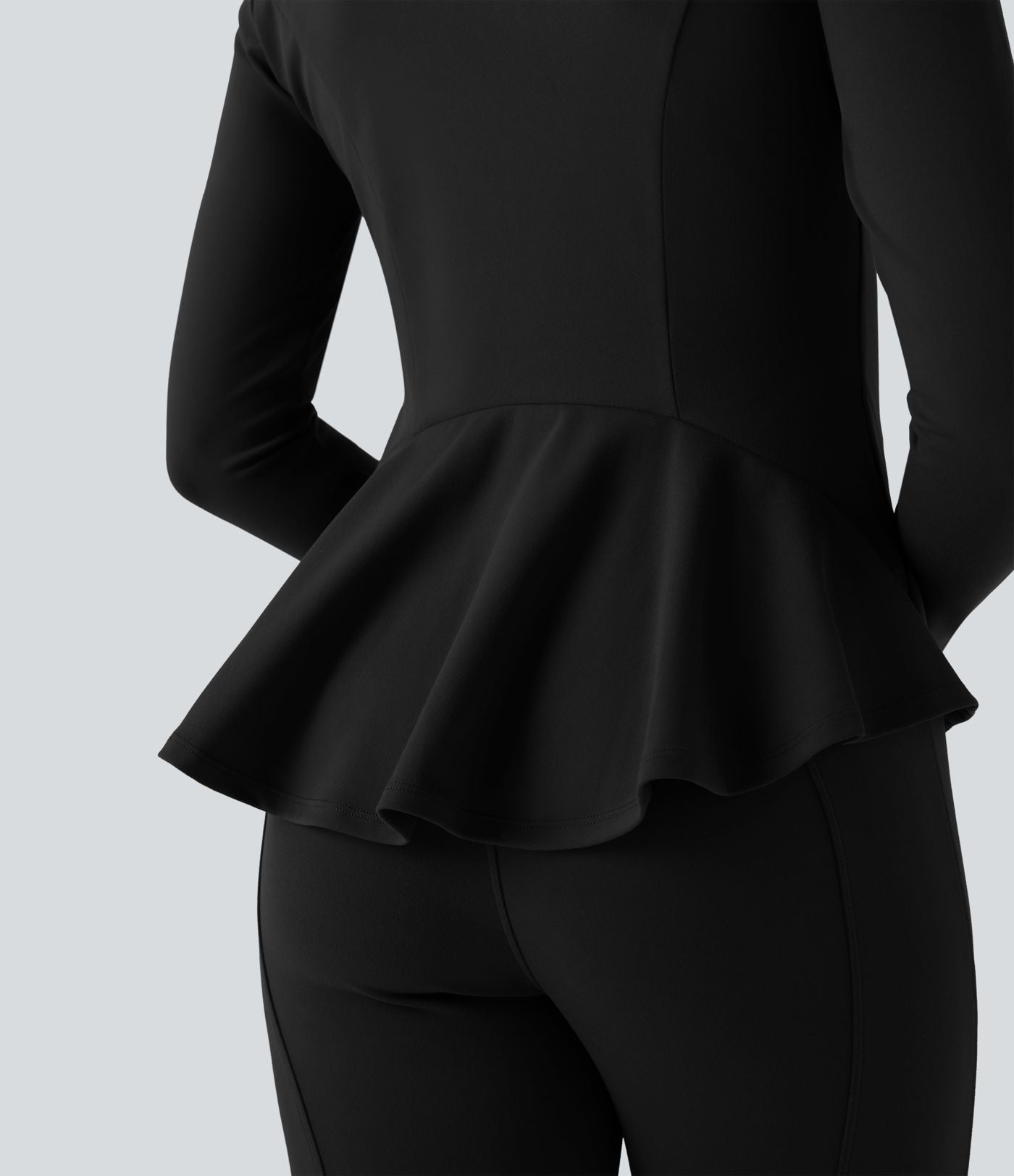 Veste ajustée col montant zippée avec passants pouces et ourlet à volants DayStretch avec poches