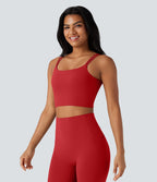 Débardeur yoga court Halara UltraSculpt™ double bretelles torsadé dos nu