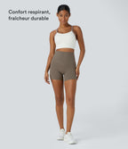 Short cycliste d'entraînement gainant taille haute UltraSculpt™ SoCinched à poches latérales 12,5 cm