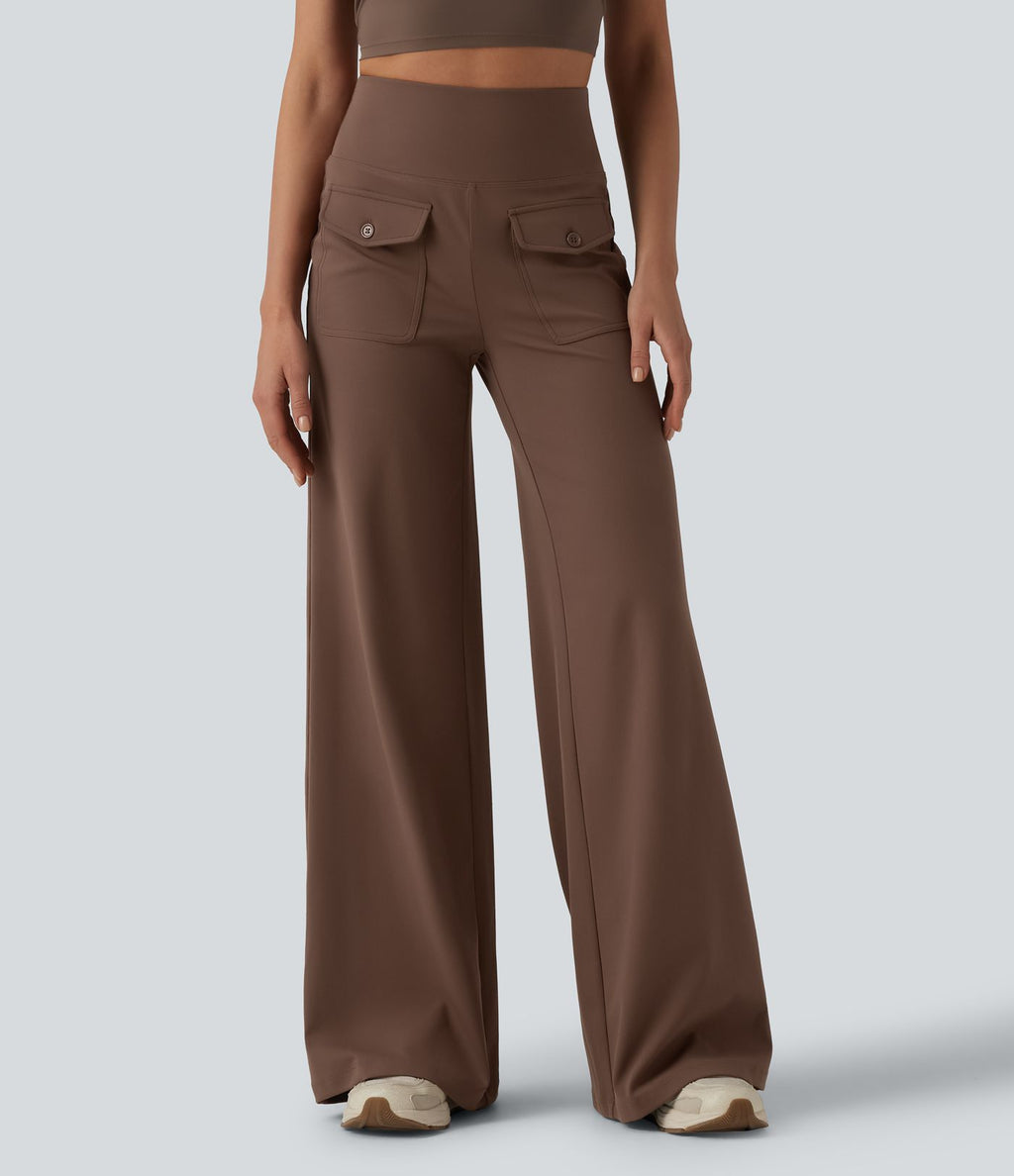 Pantalon de yoga large DayStretch gainant taille haute avec poches