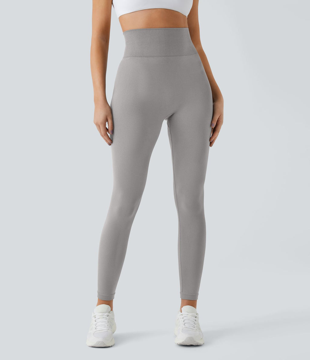 Legging taille haute froncé uni sans couture OneForm Seamless Flow