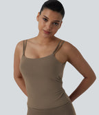 Débardeur court yoga dos nu torsadé doubles bretelles Halara UltraSculpt™ - Longueur allongée