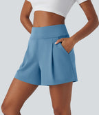 Short de travail large taille haute DayStretch avec poches