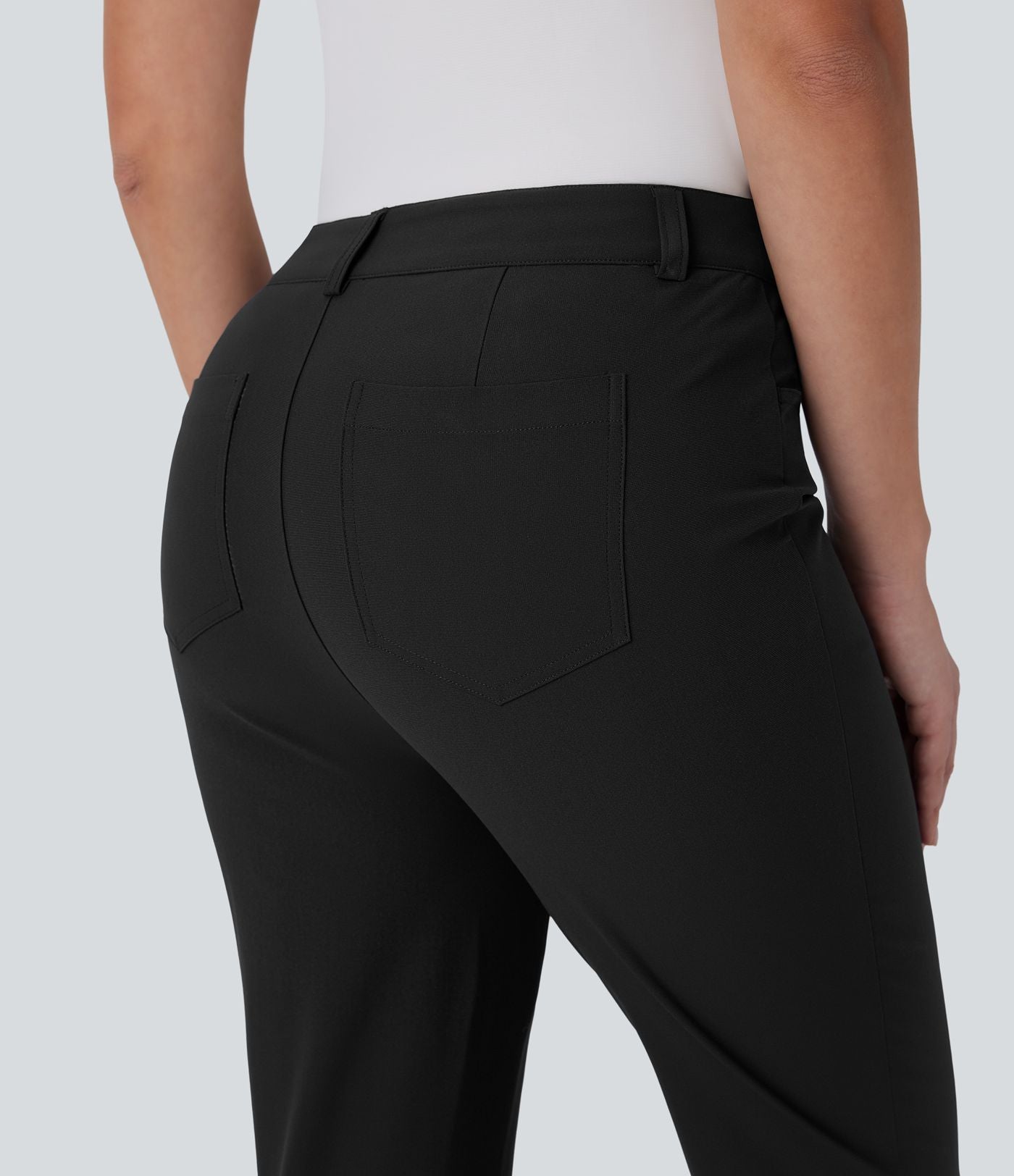 Pantalon de Golf Capri Taille Moyenne avec Poches Multiples, Coupe Fuselée, Séchage Rapide - Avec Poche pour Tees - Protection UPF40+