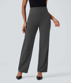 Pantalon de travail droit gainant taille haute avec poches Halara UltraSculpt™