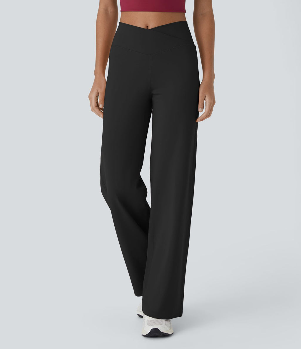 Pantalon yoga large croisé taille haute DayStretch avec poches