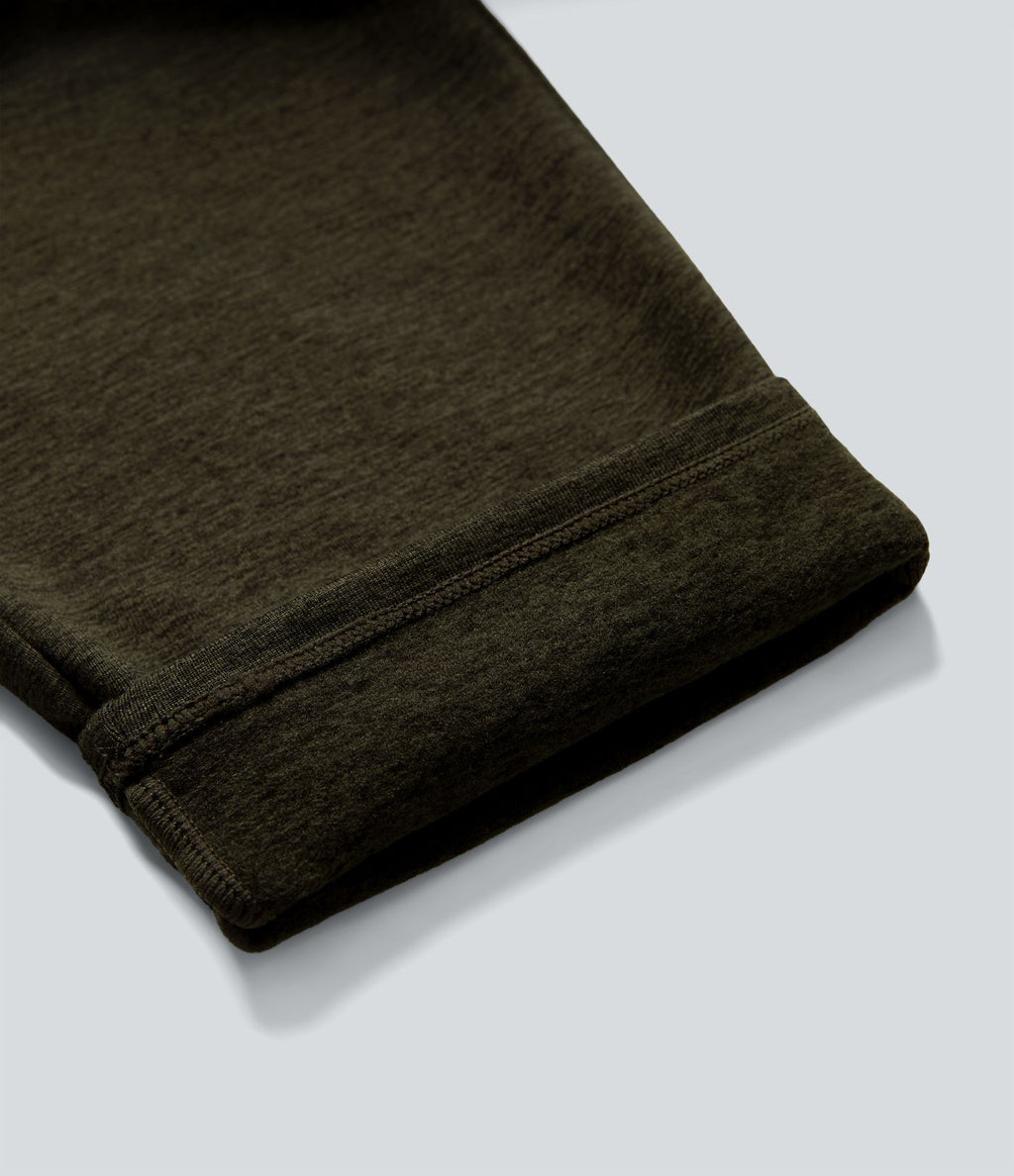 Pantalon jogging détente thermique chiné taille mi-haute séchage rapide avec cordon et poches - UPF40+