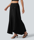 Jupe de soirée maxi taille mi-haute froncée coupe sirène