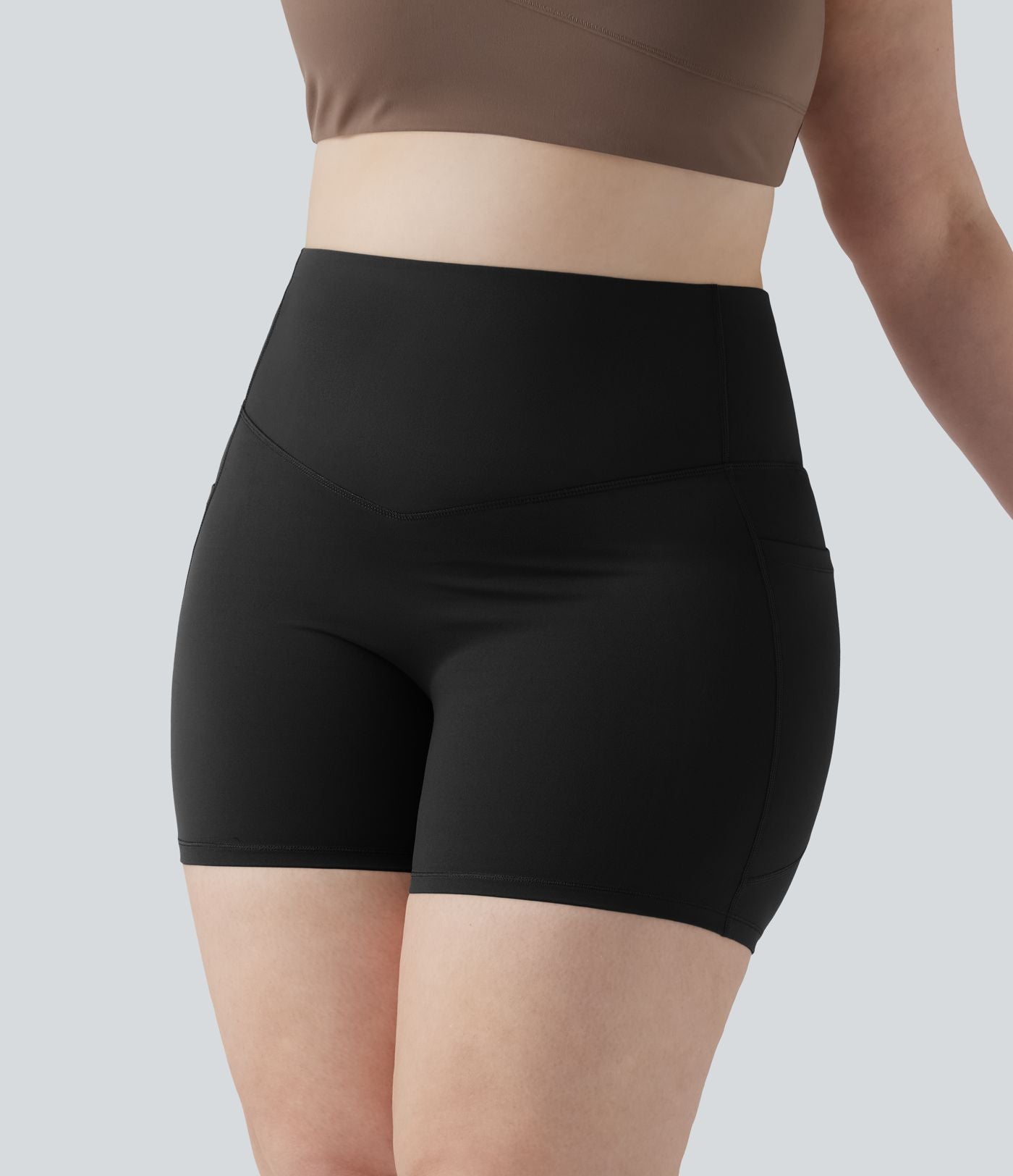 Short cycliste grande taille Halara UltraSculpt™ 12,5 cm taille haute effet push-up gainant sculptant avec poches