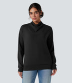 Sweat-shirt décontracté SpacerTek™ col bénitier et manches longues