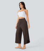 Pantalon fluide resort Breezeful™ à séchage rapide, coupe fendue et effet ventre plat