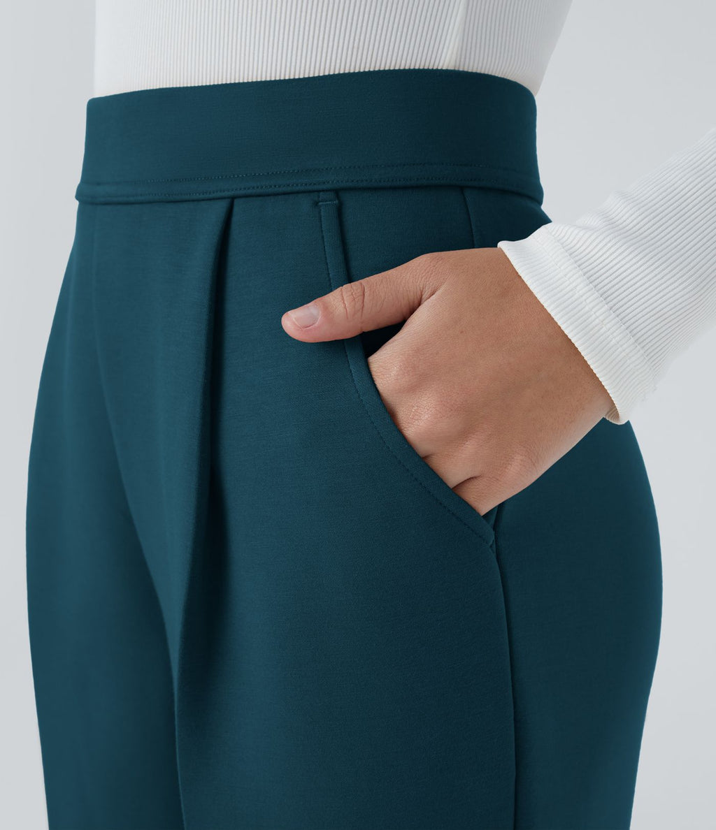 Pantalon de travail Halara Flex™ fuselé, taille haute, avec poches