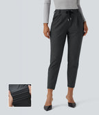 Pantalon Halara Flex™ taille mi-haute à cordon, effet rayé, coupe fuselée avec poches