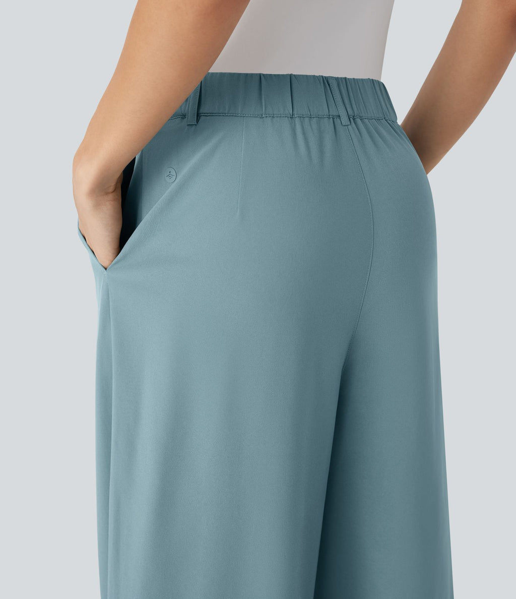 Pantalon tailleur large fluide Breezeful™ taille mi-haute séchage rapide avec poches latérales