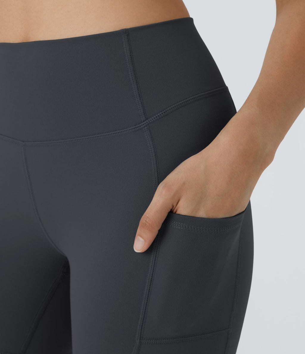 Short Course Biker Yoga Taille Haute avec Poches Latérales