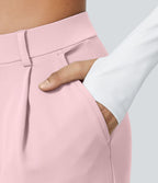 Pantalon tailleur Halara Flex™ DayStretch coupe droite taille haute avec poches