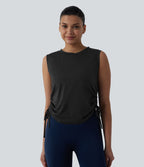 Débardeur running col rond avec cordon de serrage effet frais InstantCool à séchage rapide, protection solaire UPF50+