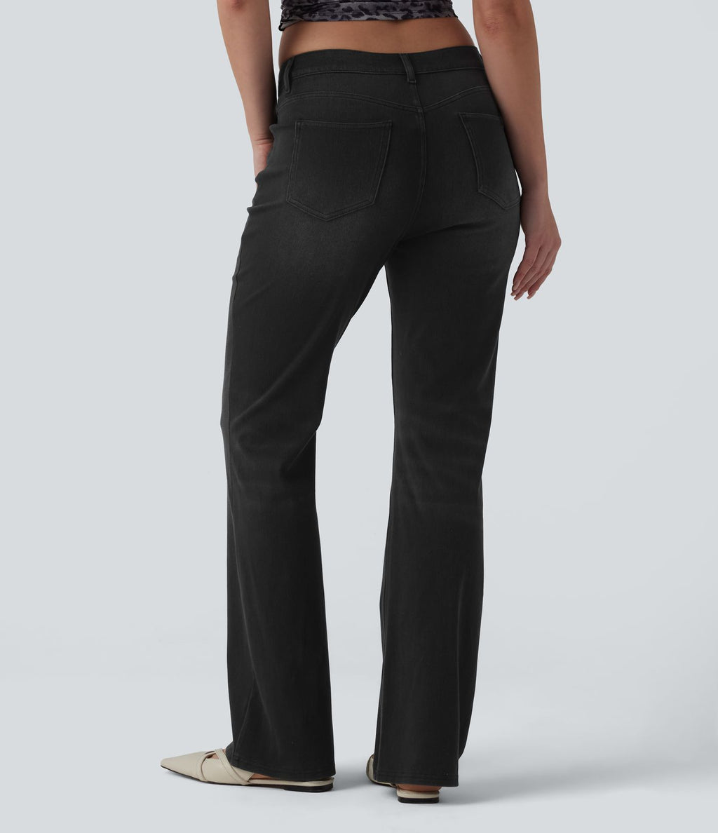 Halara Flex™ Jean évasé asymétrique taille haute avec poches