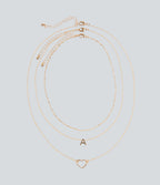 Ensemble de colliers pendentifs lettre + cœur