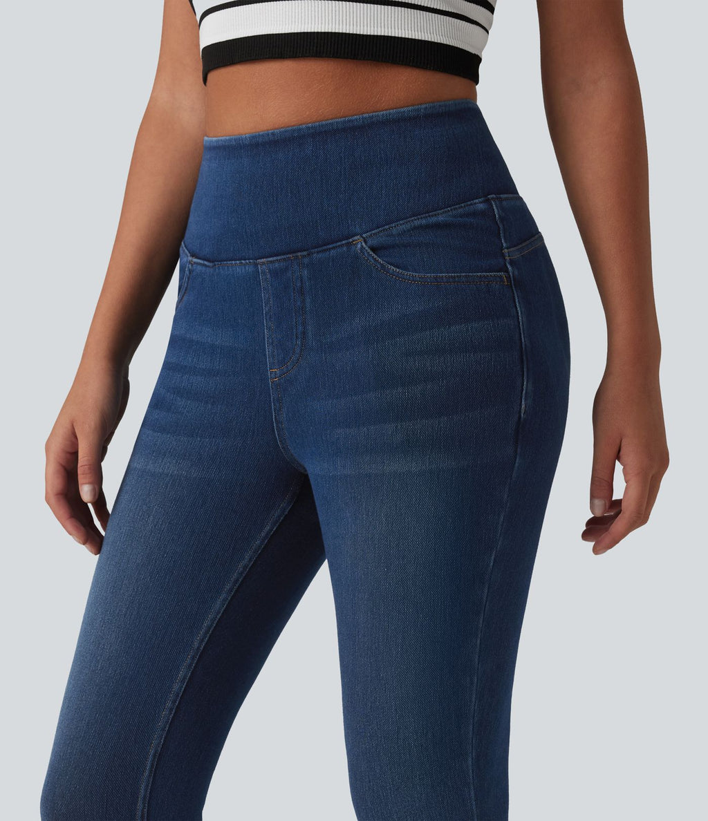 Legging 7/8 en denim gainant taille haute effet push-up Halara Flex™ avec poches