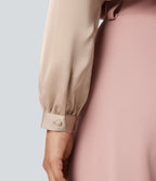 Chemise de travail manches longues nouée devant
