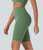Short cycliste 22,8 cm d'entraînement gainant taille haute avec poches Halara UltraSculpt™