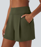 Short de travail large taille haute DayStretch avec poches