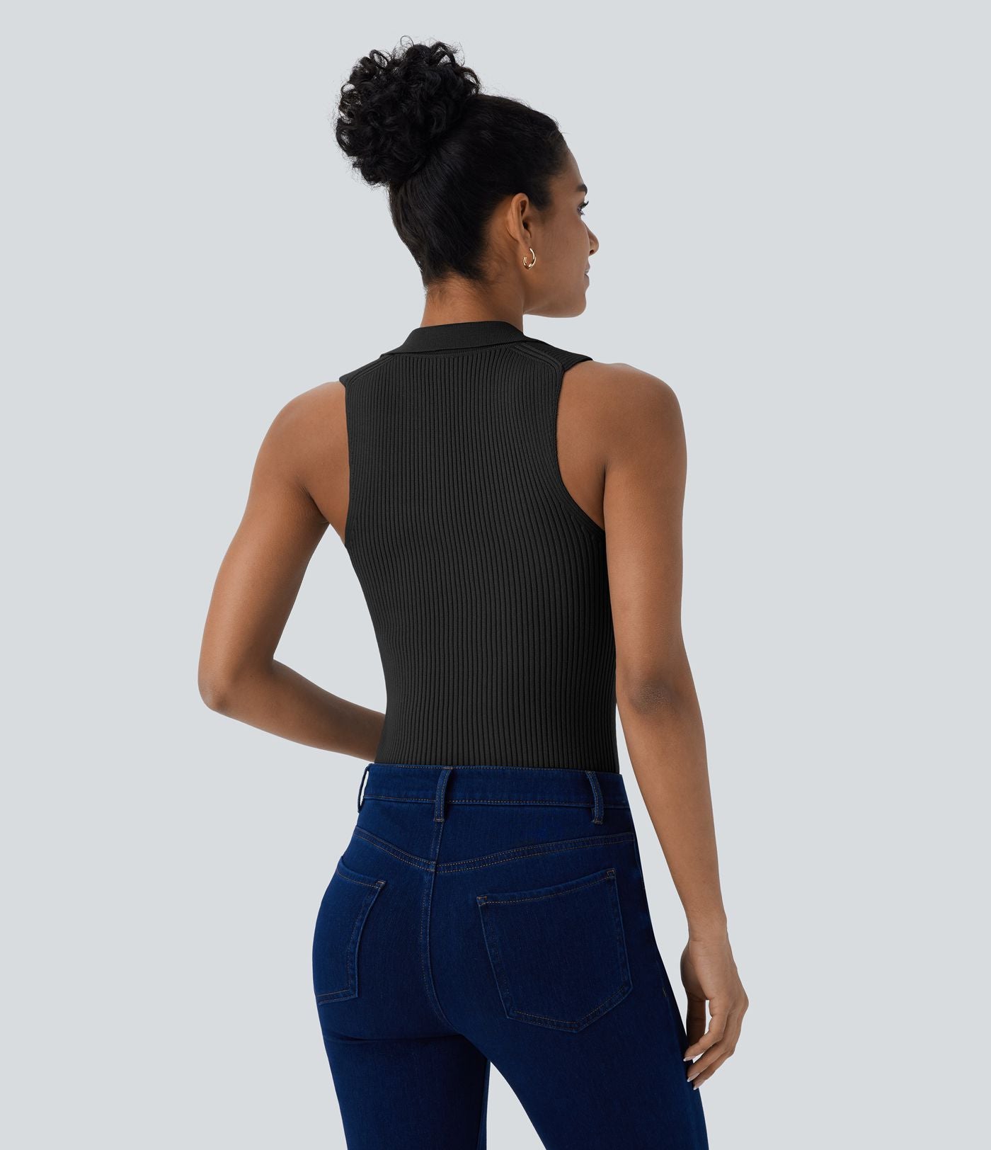 Pull décontracté sans manches à col V