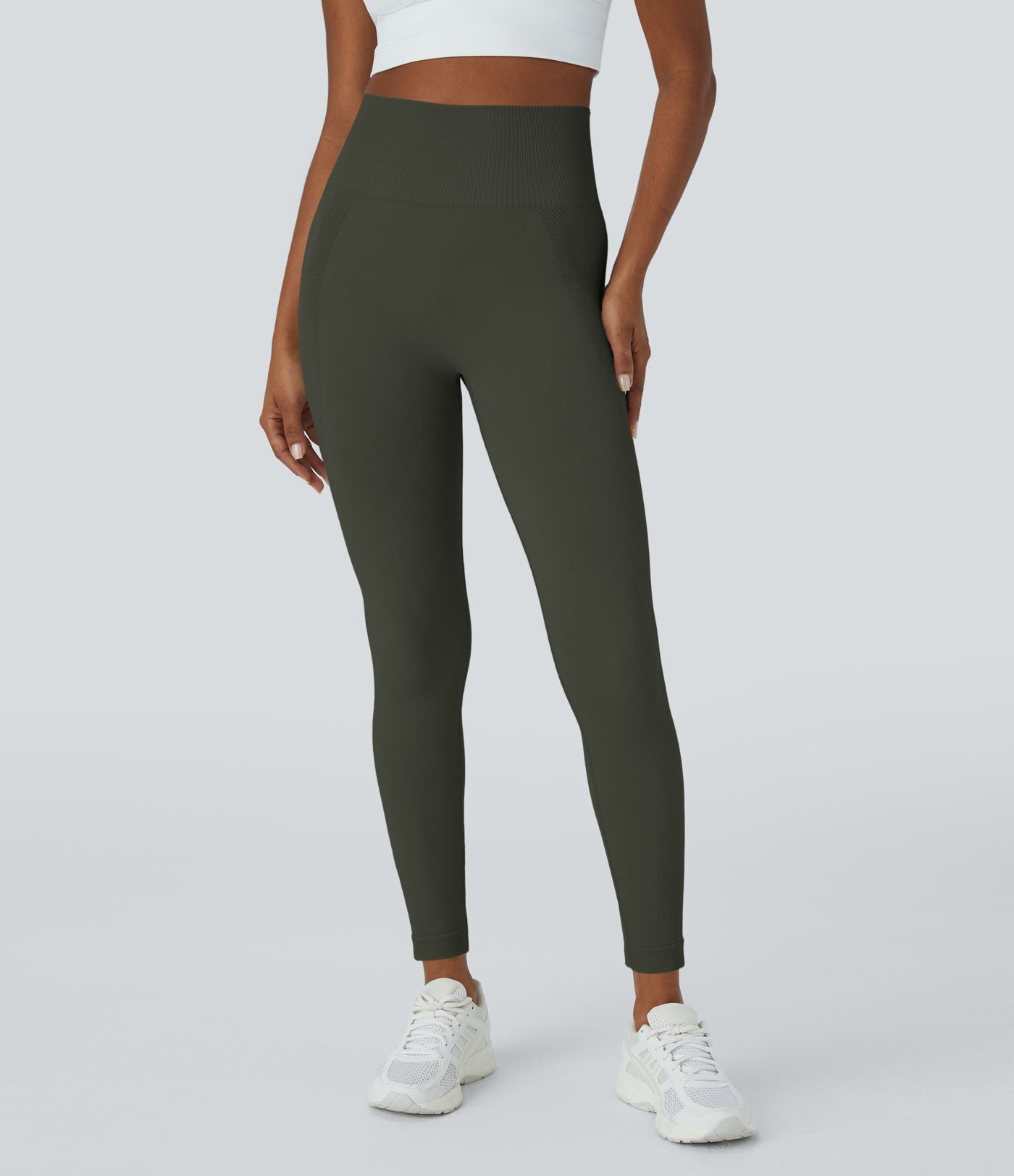 Legging yoga 7/8 taille haute froncé sans couture OneForm Seamless Flow