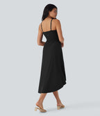 Robe décontractée mi-longue 2-pièces Breezeful™ asymétrique fluide séchage rapide avec poche E-G
