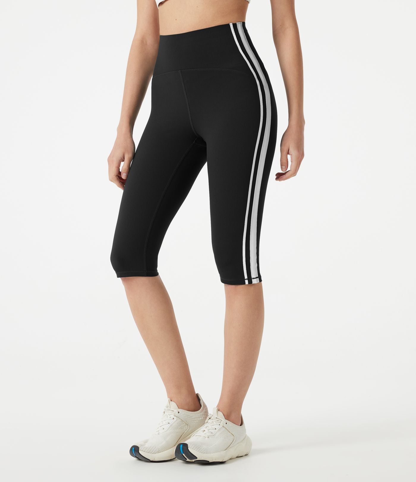 Legging yoga pedal pusher Halara UltraSculpt™ taille haute effet ventre plat avec bandes latérales