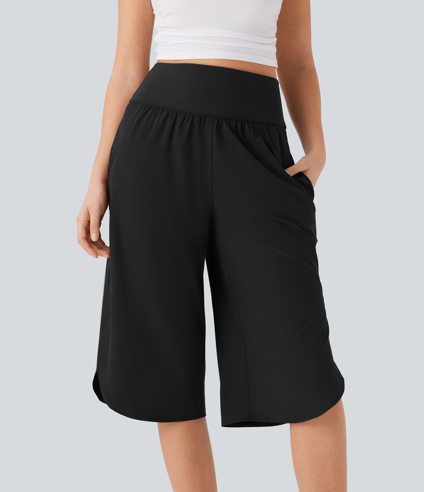 Pantalon décontracté gainant taille haute à séchage rapide avec poches Breezeful™