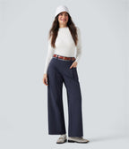 Pantalon tailleur droit thermique SoftlyZero™ Plush taille mi-haute avec poches