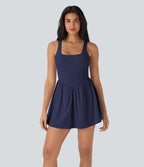 Robe active danse mini 2-en-1 Breezeful™ dos nu avec liens dos séchage rapide et poche latérale - Édition Easy Peasy