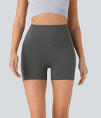 Short cycliste 12,5 cm d'entraînement gainant galbant taille haute avec effet scrunch et poches Halara UltraSculpt™