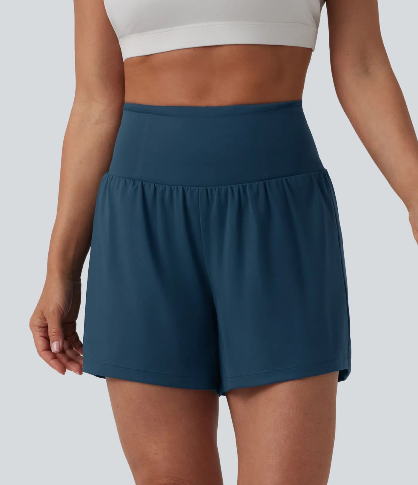 Short de yoga 2-en-1 SoftlyZero™ Airy taille haute gainant effet frais InstantCool 12,5 cm avec poches