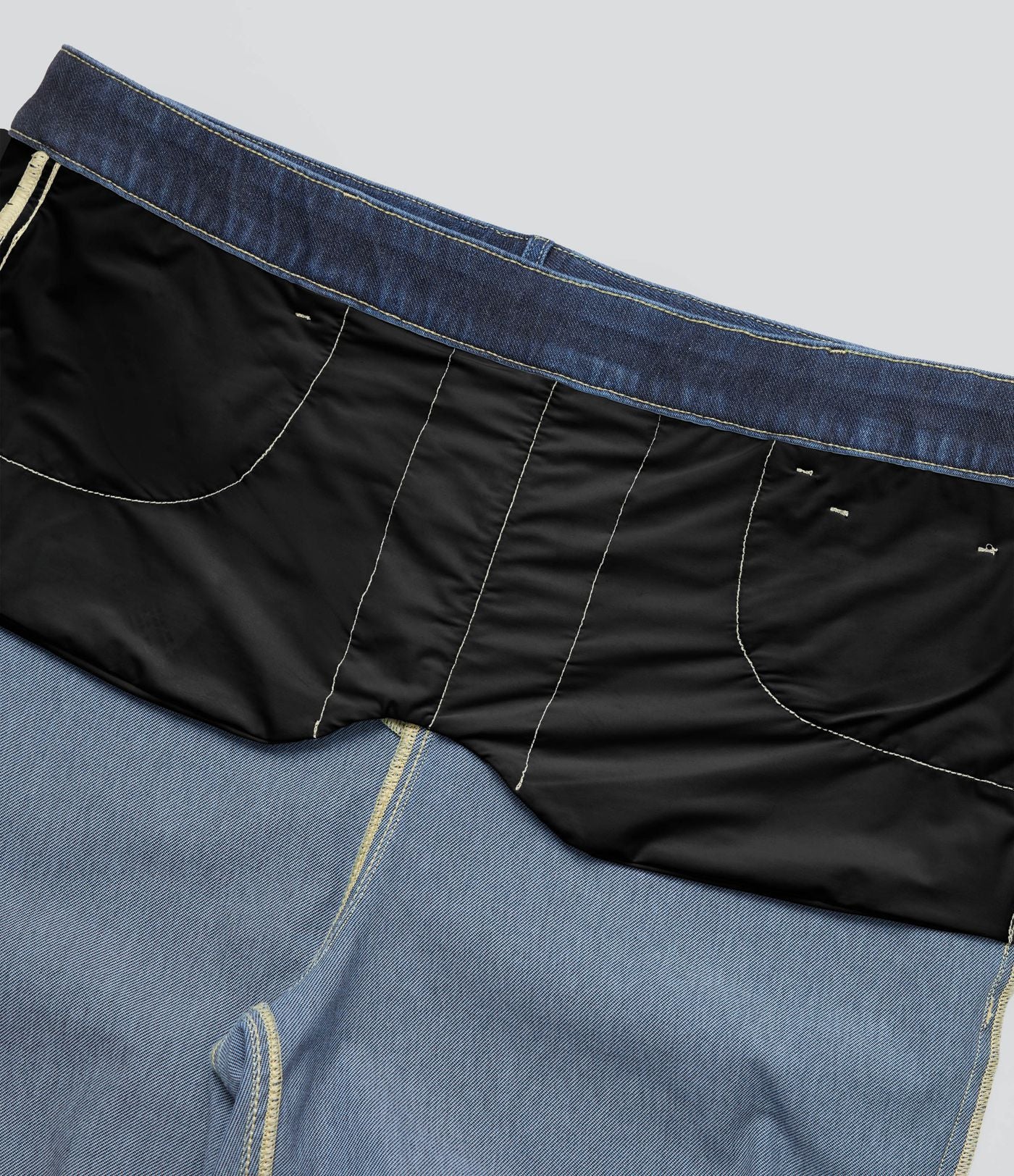 Jean droit décontracté délavé gainant taille haute grande taille avec poches Halara Flex™