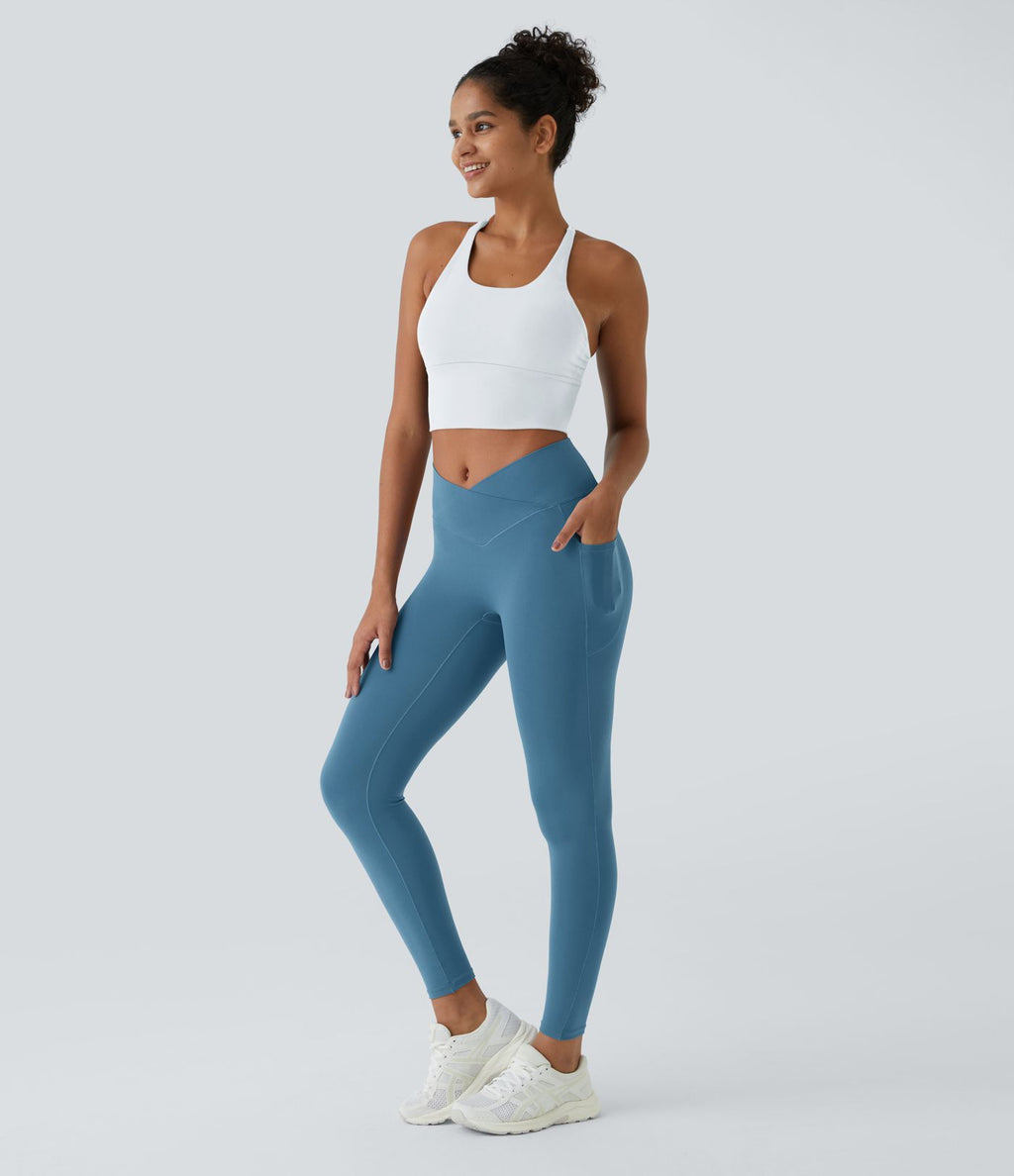 Softlyzero™ Legging Unis Poches Croisées