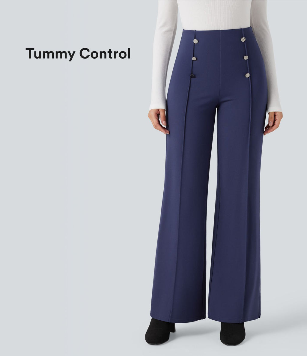 Pantalon tailleur large gainant taille haute Halara Flex™