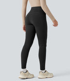 Legging de randonnée polaire 7/8 taille haute avec cordon de serrage et poches