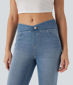 Jean skinny Halara Flex™ coupe en V taille mi-haute 7/8 avec poches